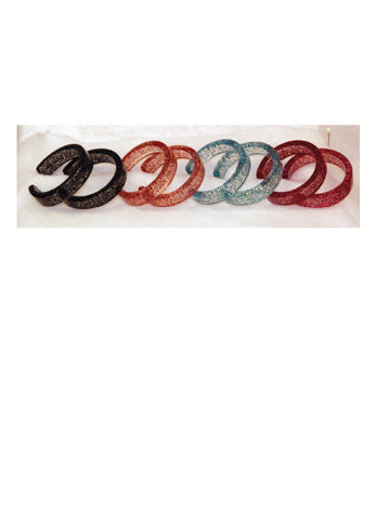 le bos J-E5 Glitter Hoop Earrings