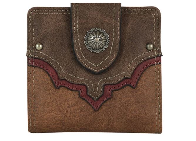 le bos Justin Brown Wallet with Concho 22074674W