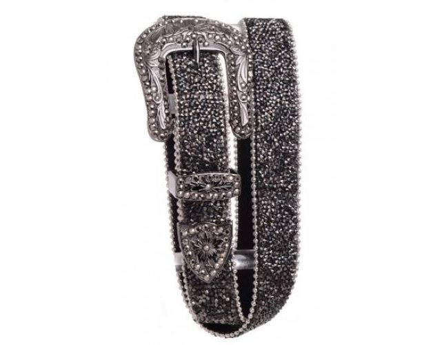le bos Kamberley Black Mesh Stone Womens Belt 6136