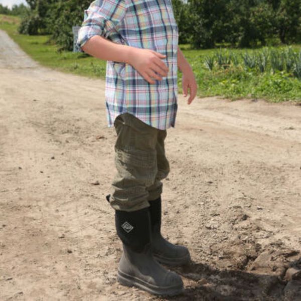 Le Bos Muck Black Kid's Chore 11inch Boots KCH-000