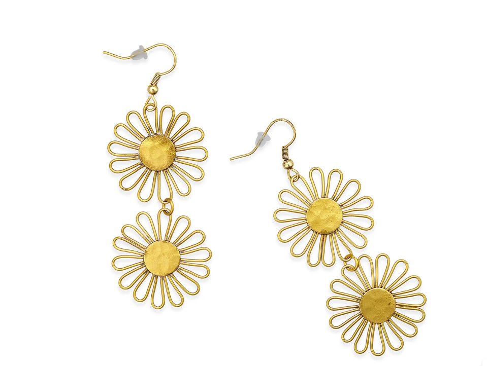 le bos Myra Bag 'Dual Daisy' Earrings S-10943