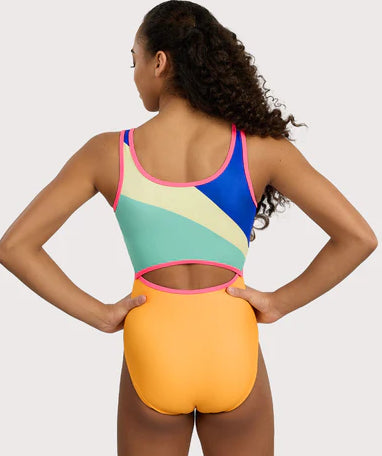 Le Bos Plum Sports Mode Keyhole Swoop Leotard