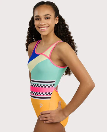 Le Bos Plum Sports Mode Keyhole Swoop Leotard