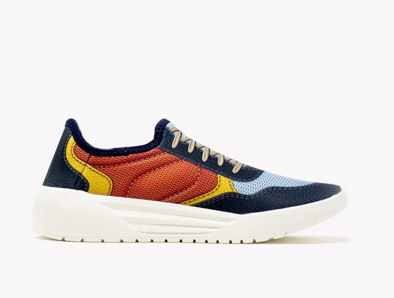Le Bos Psudo Navy/Coral Men's Court Shoes 001-36