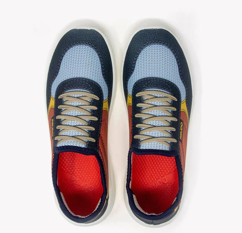 Le Bos Psudo Navy/Coral Men's Court Shoes 001-36