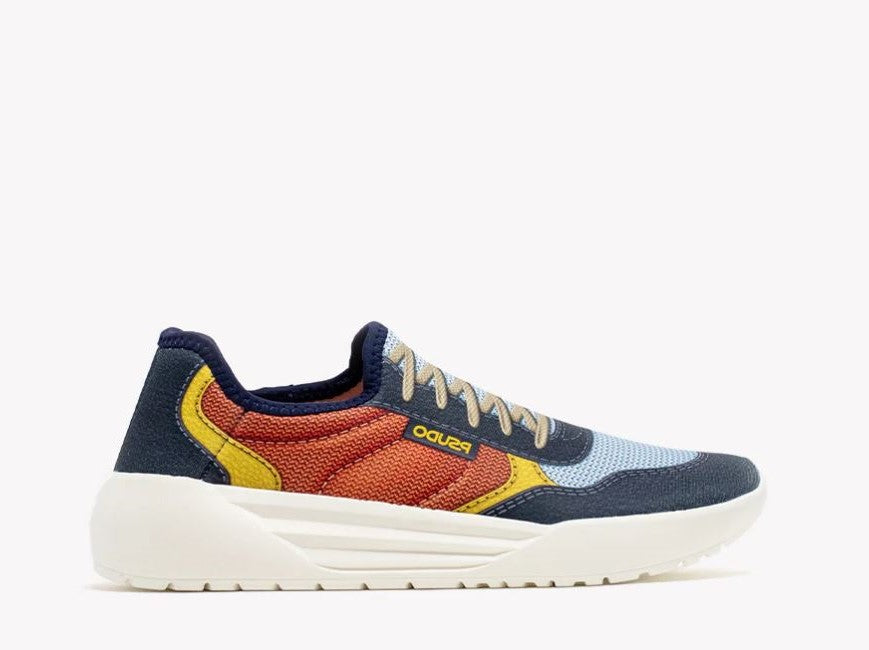 le bos Psudo Navy/Coral Men's Court Shoes 001-36