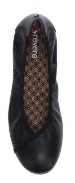 Le Bos Revere Nairobi Black Lizard Ballet Flat