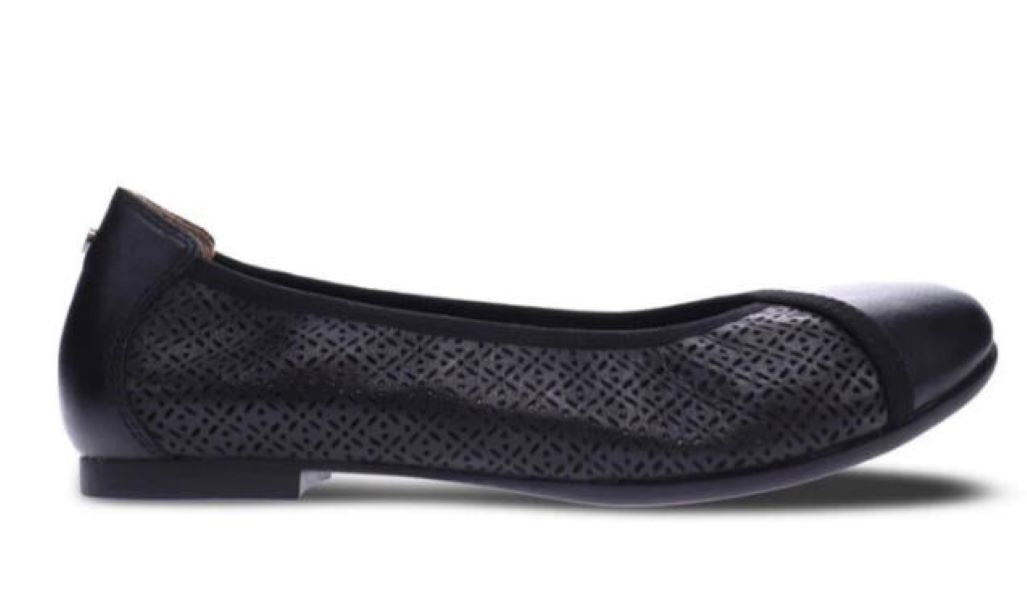 Le Bos Revere Nairobi Black Lizard Ballet Flat