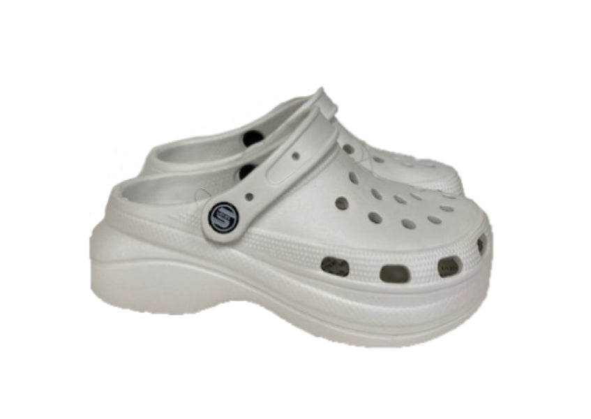 le bos Surf7 White Kids Clogs FF379K-WHT