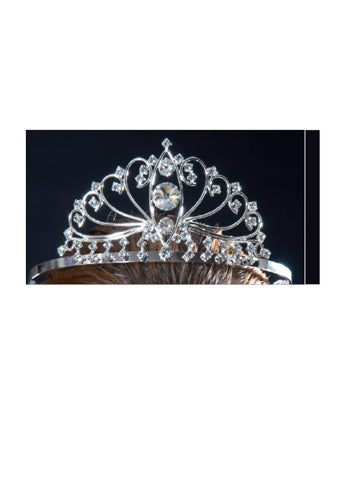 le bos T-19515 Peacock Tiara with Curls