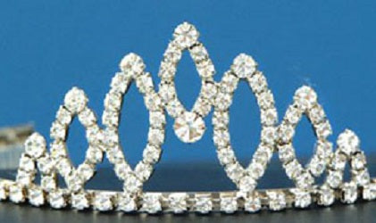 le bos T-231 Sparkling Rhinestone Tiara Headpiece