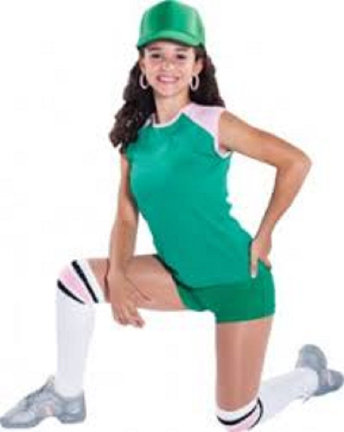 le bos TS6400 RAGLAN TOP (Shown in Green/Pink) CS