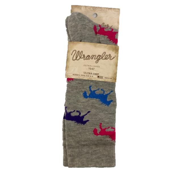 le bos Wrangler Grey Socks for Women 09406-L-GRY