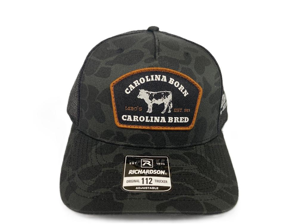 le bos Lebo's Black/Camo Carolina Born Carolina Bred Richardson 112 Trucker Hat 112PFP-SBDB-V2 le bos Lebo's Black/Camo Carolina Born Carolina Bred Richardson 112 Trucker Hat 112PFP-SBDB-V2