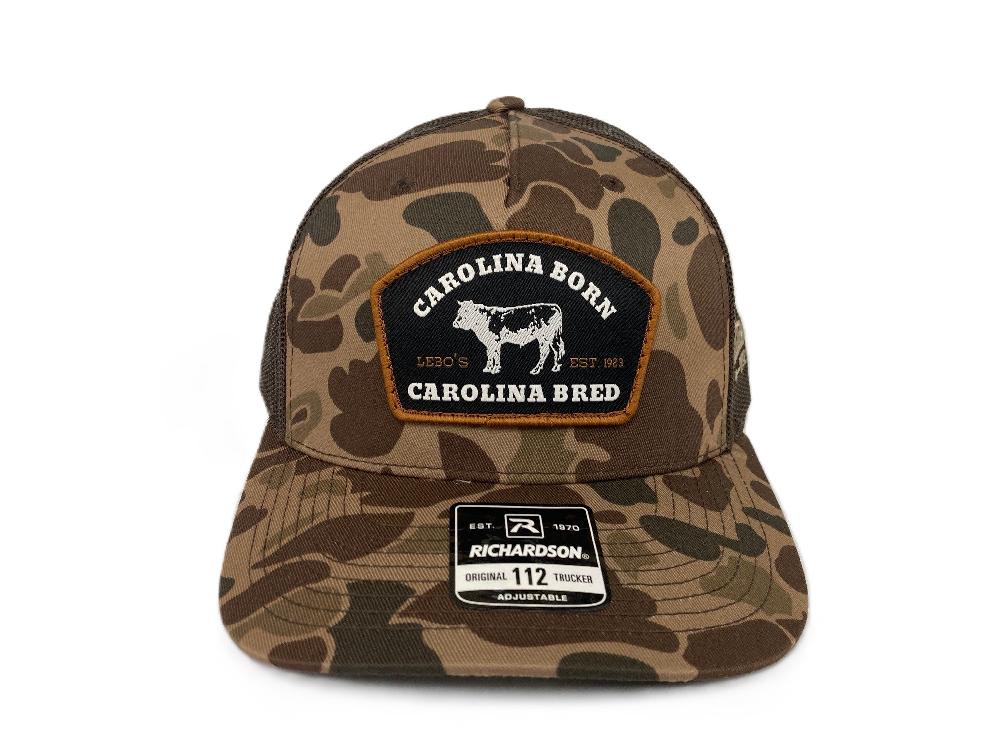 le bos Lebo's Brk/Camo/Brown Carolina Born Carolina Bred Richardson 112PFP Trucker Hat 112PFP-BKDBN-V2 le bos Lebo's Brk/Camo/Brown Carolina Born Carolina Bred Richardson 112PFP Trucker Hat 112PFP-BKDBN-V2