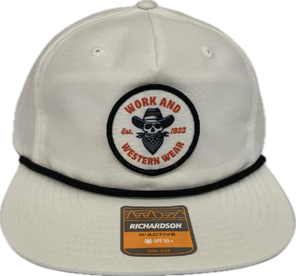 le bos Lebo's White Work and Western Wear 1923 Patch Active Hat 256-W-WW