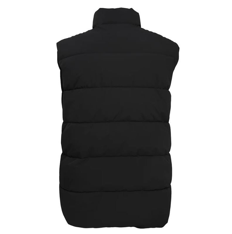 Le Bos Lee Hanton International Black Solid Full Zip Puffer Vest MV808-BLK