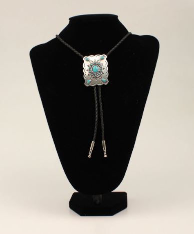 le bos M&F Western Concho and Turquoise Stone Bolo Tie 22232