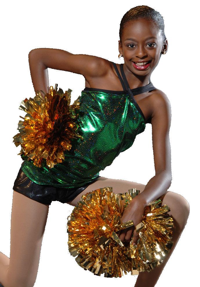 le bos MAJ3548 NO MERCY TOP Shown in Hunter Green CS