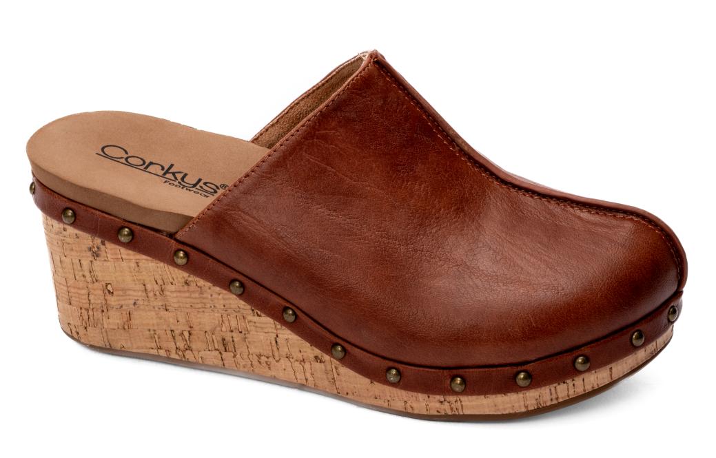 le bos Marley Cognac Women's 2.5 inch Wedge Shoes MARLEY-COG