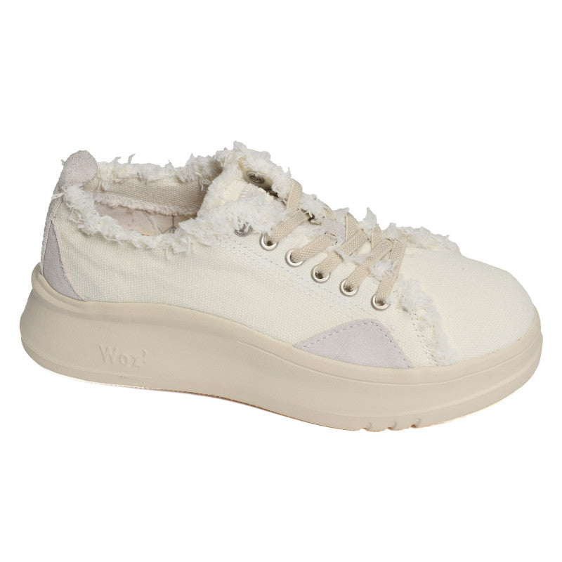 le bos Megan Ivory Lofty Women's Canvas Platform Sneakers MEGAN-LOFTT-IVO