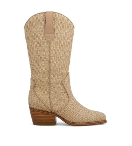 Le Bos Mia Natural Leat Jenah Women's Raffia Western Flair Boots ML2411002