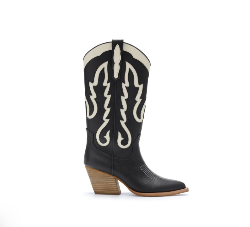 le bos MIIM Black Ida Women's Western Mid Boots IDA-BLACK