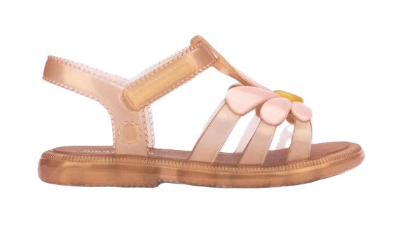 Le Bos Mini Melissa Pearly Brown Hip Bloom Toddler Sandals 35902-AZ778