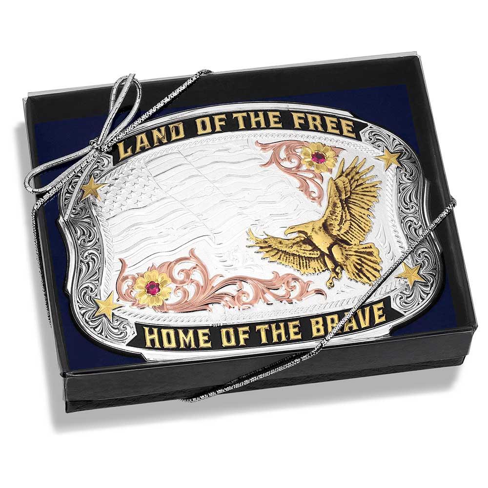 Le Bos Montana Silversmith Brave American Made Buckle AM50712