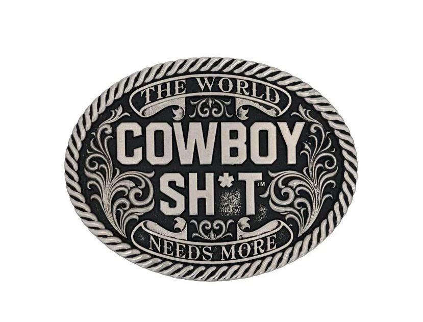 le bos Montana Silversmith Cowboy Sh*t Buckle A890CST