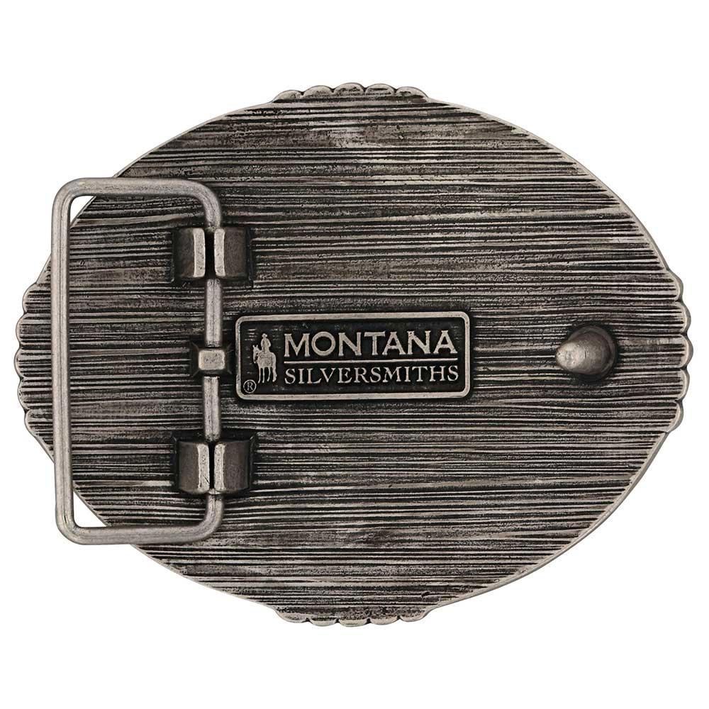 Le Bos Montana Silversmith Sunrise Bronc Attitude Buckle A988S