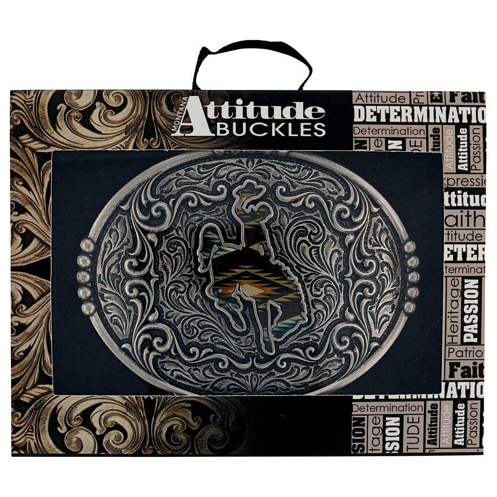 Le Bos Montana Silversmith Sunrise Bronc Attitude Buckle A988S