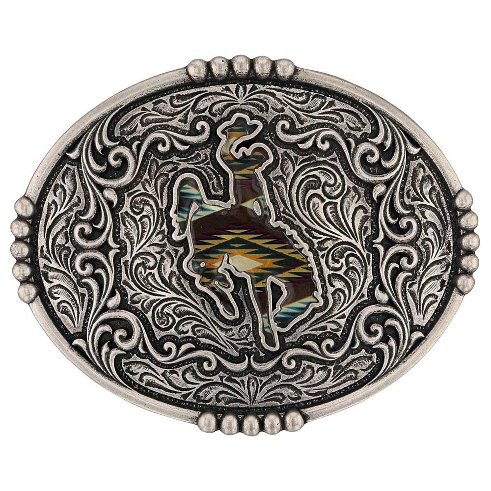 le bos Montana Silversmith Sunrise Bronc Attitude Buckle A988S