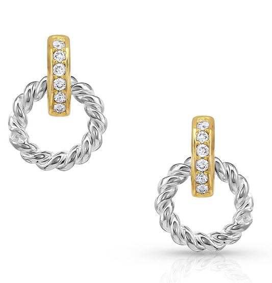 le bos Montana Silversmith Two Tone Ring Earrings ER4633