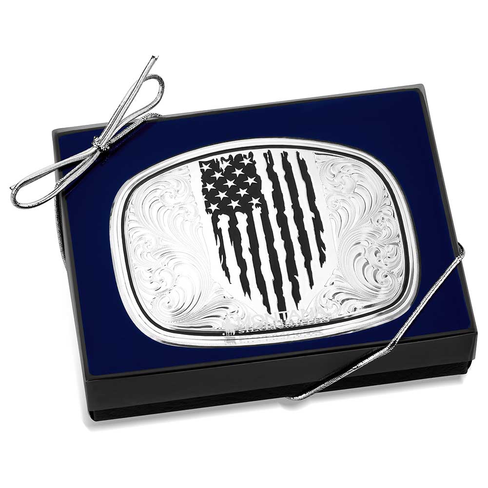 Le Bos Montana Silversmiths American Made Strength Buckle AM54910NF