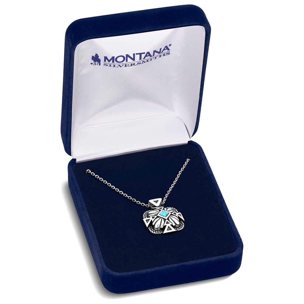 Le Bos Montana Silversmiths Desert Sage Turquoise Necklace NC6116