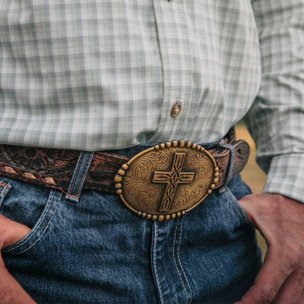 Le Bos Montana Silversmiths Faith Of The Southwest Buckle A1026P
