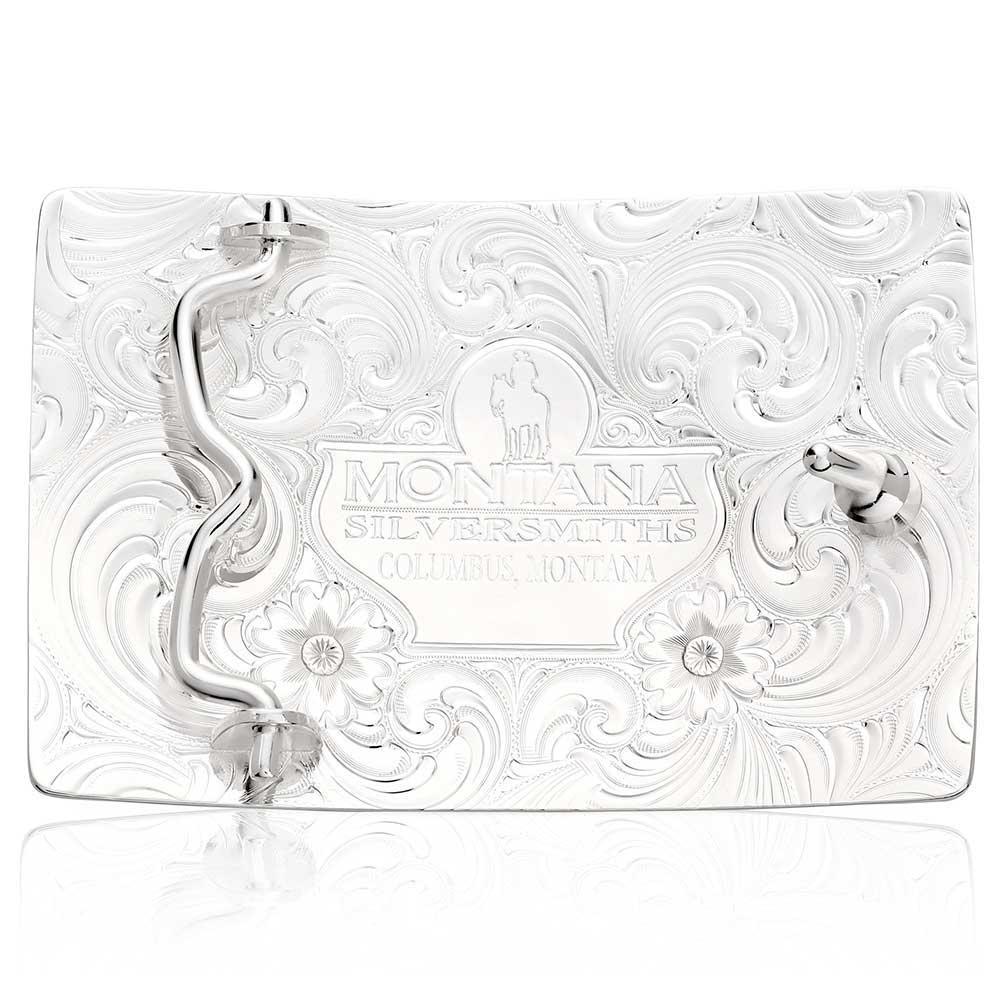 Le Bos Montana Silversmiths Four Winds Buckle With Buffalo Skull 54210-447M