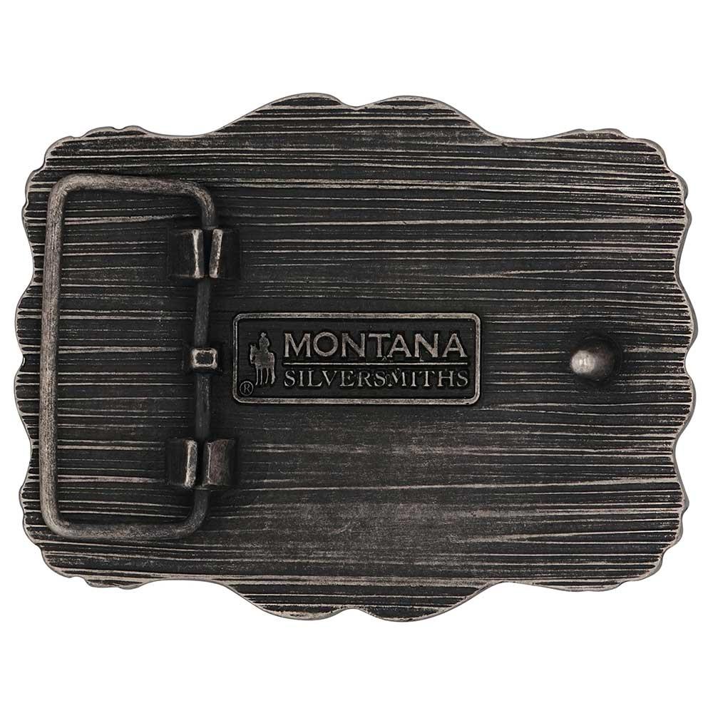Le Bos Montana Silversmiths Framed Longhorn Attitude Buckle A1003P