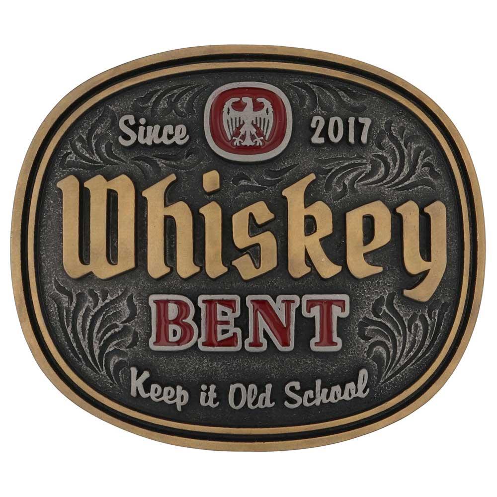 le bos Montana Silversmiths Keep It Old School Whiskey Bent Buckle A1018WR