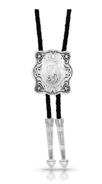le bos Montana Silversmiths Scallop Square Bolo Tie BT5278NF