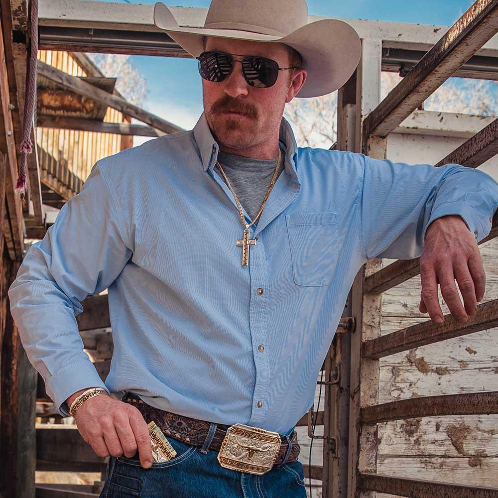 Le Bos Montana Silversmiths Southwest Origins Buckle With Longhorn 52910-767M