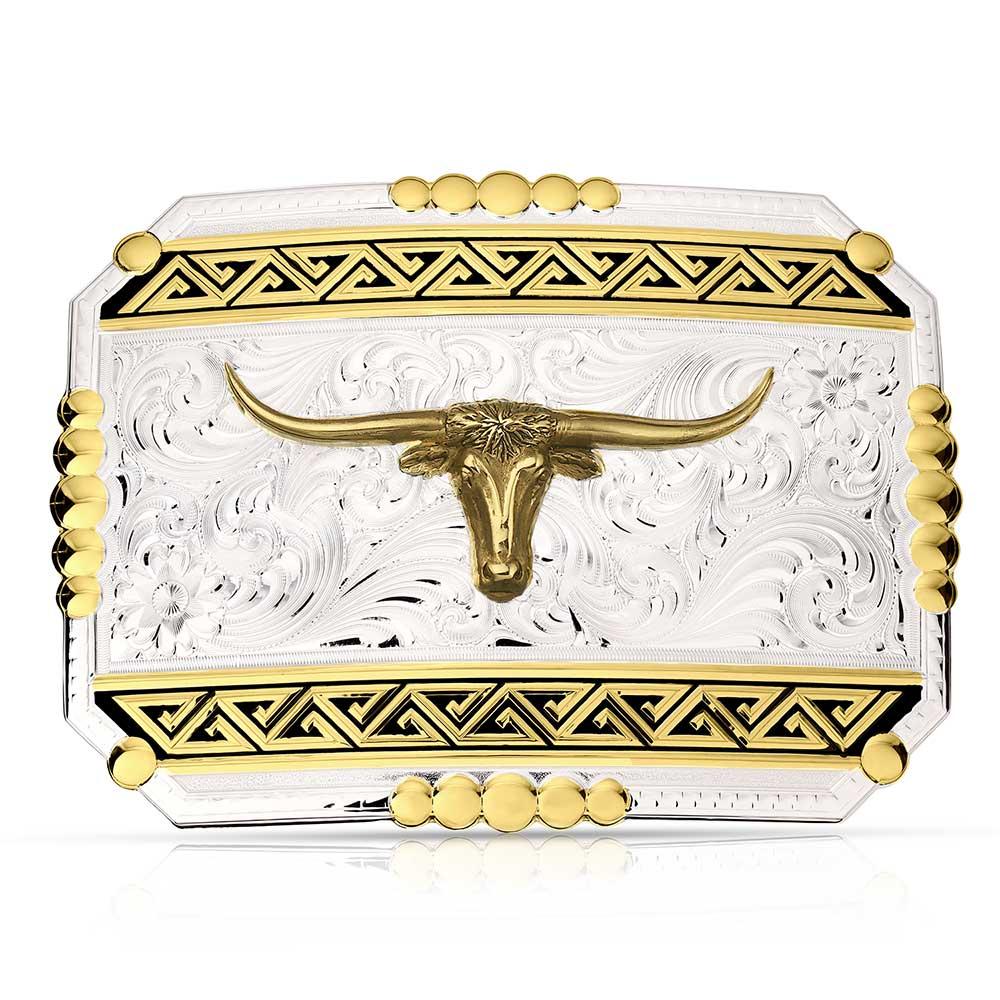 le bos Montana Silversmiths Southwest Origins Buckle with Longhorn 52910-767M