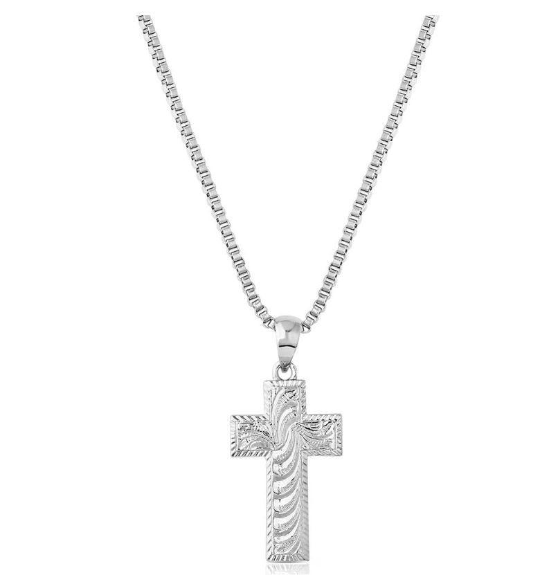 le bos Montana Silversmiths Timeless Devotion Cross Necklace NC6034