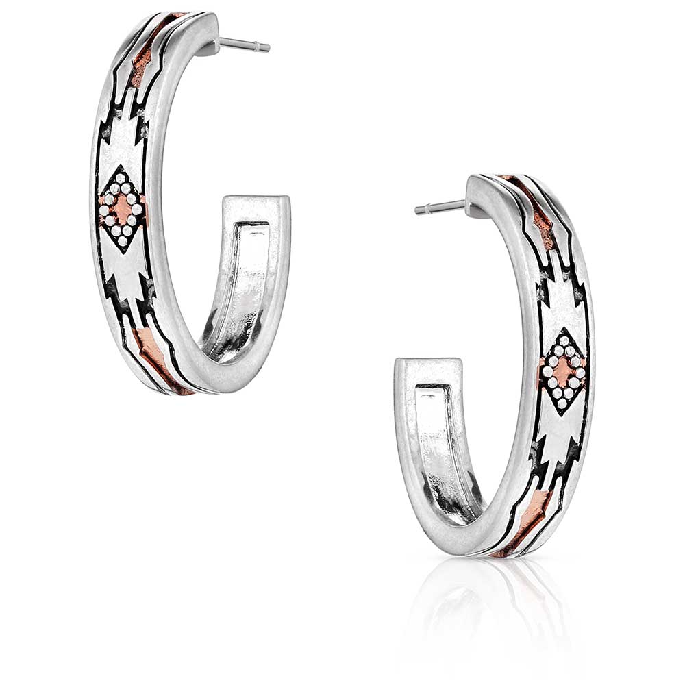 le bos Montana Silversmiths Western Sands Hoop Earrings ER6114