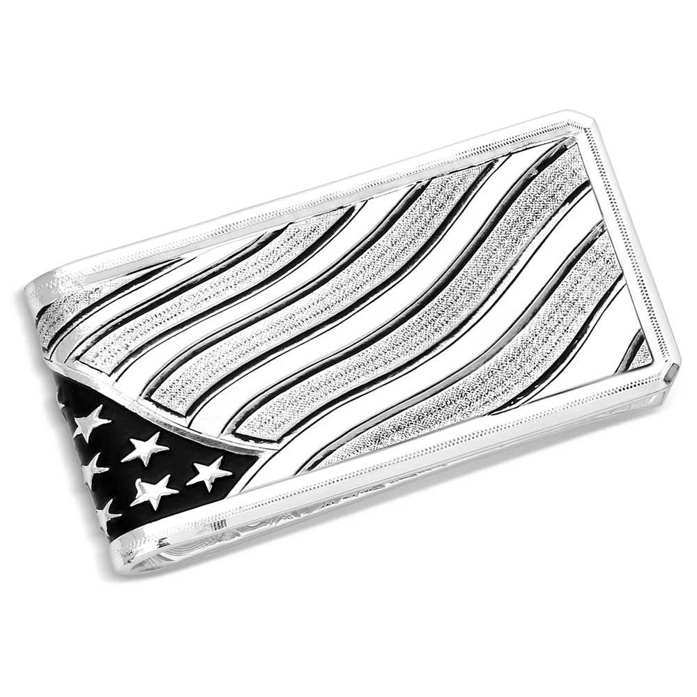 le bos Montana Silversmiths Wings of Liberty American Made Money Clip AMMCL5825-SVNF