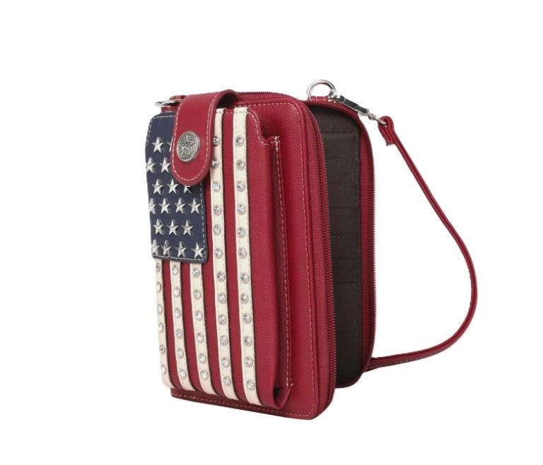 Le Bos Montana West American Pride Phone Case Crossbody Wallet US04-183RD