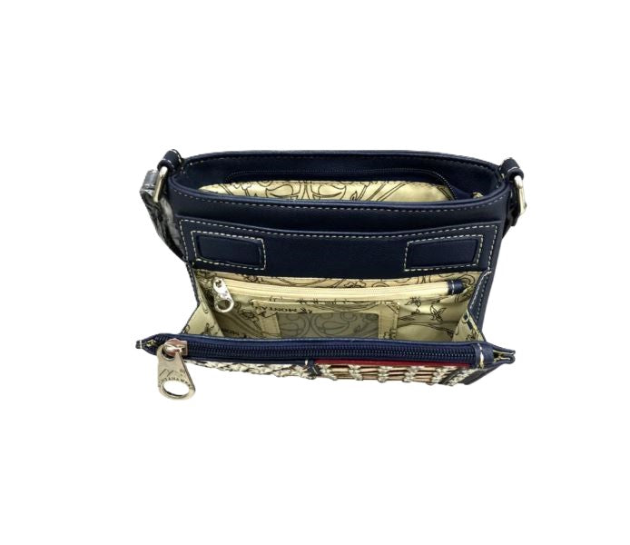 Le Bos Montana West Navy American Pride Organizer Crossbody Bag US04-8362NY
