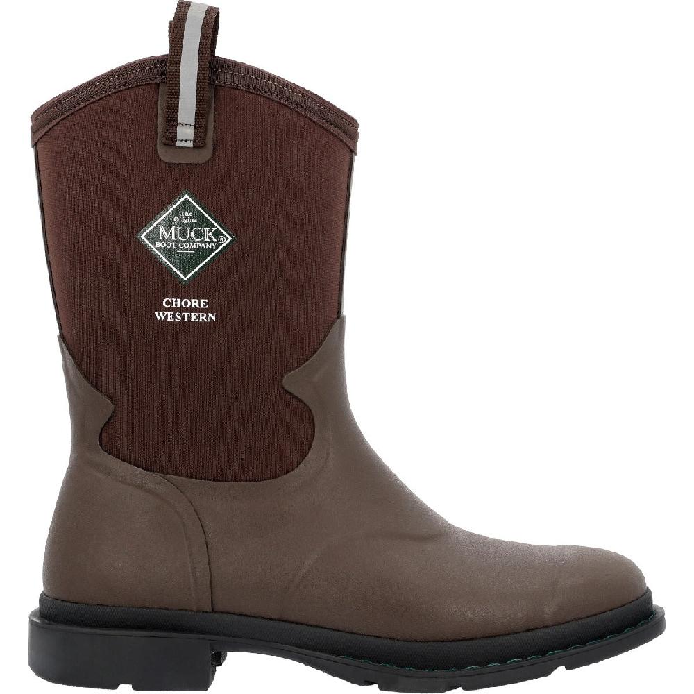 Le Bos Muck Brown Chore Mid Western Men's 12 Inch Square Toe Waterproof Work Boots MCHWM90