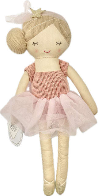le bos Mud Pie Brown Small Ballerina Doll 11360002-BROWN